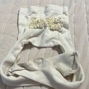 Ruffle bum baby gap tights 12-24M. White/cream